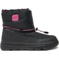 Geox GEOXtil kvinder/piger. J46HWE 0FU54 Ankelstøvler Willaboom Girl B sort (38), Fast, Blonder, Casual, Sne, børnetøj