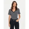 Tommy Hilfiger Tommy Hilfigertil kvinder. WW0WW40584 Navy slim t-shirt med V-hals (S), Casual, Bomuld, Korte ærmer, Blå