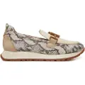 Hispanitas Hispanitastil kvinder. PHV253919 Beige Kansas-mokkasiner i læder (36), 1-3 cm, Ingen, Casual, Dyreprint