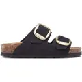 Birkenstock Birkenstocktil kvinder. 1023290 Arizona Big Buckle Lenb lædersandaler sort (37), Fast, Ingen, Casual
