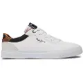 Pepe Jeans Pepe Jeanstil drenge. PBS30569 Kenton Court Sneakers i læder hvid (32), Fast, Blonder, Casual, børnetøj