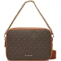 Michael Kors Michael Korstil kvinder. 32S5GYTC5B Medium Bryant-skuldertaske med brunt logo (OSFA), Casual, Kanvas