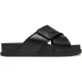 Armani Exchange AIX Armani Exchangetil kvinder. XDP063XV92700002 Sandaler Flat Box Pu sort (38), Fast, Velcro, Casual