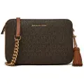Michael Kors Michael Korstil kvinder. 32F8GF5M2B Mellemstor brun Jet Set-skuldertaske (OSFA), Casual, Kanvas