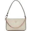 GUESS Guesstil kvinder. HWZG9672720 Noelle saffiano beige skuldertaske (OSFA), Casual, Syntetisk