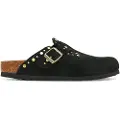 Birkenstock Birkenstocktil kvinder. 1030491 Boston Nitter Læder Træsko sort (40), Fast, Ingen, Casual
