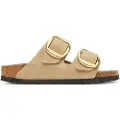 Birkenstock Birkenstocktil kvinder. 1030395 Arizona Big Buckle Beige Sandaler i læder (40), Fast, Ingen, Casual