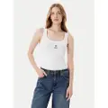 GUESS Slim Rib Emb ærmeløs T-shirt