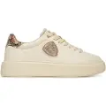 Blauer Blauertil kvinder. F5VENUS01 Beige lædersko med logo (39), 1-3 cm, Blonder, Casual
