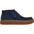Clarks Clarkstil mænd. 26183427 Torhill Hi ankelstøvler i læder navy (40), Blå, Fast, Ruskind, Blonder, Casual