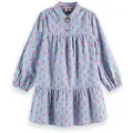 Scotch & Soda Cotton Flannel Printed Kjole Med Lange ærmer