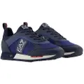 Emporio Armani EA7unisex. 7X000336_AF18612 Navy Sneakers i blødt læder (41 1/3), Fast, Blonder, Casual, Blå