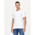 Gant Ganttil mænd. 2003186 Shield V-Neck T-shirt hvid (L), Casual, Bomuld, Korte ærmer