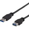 Deltaco Usb3-243 3m. Usb A Usb A Sort
