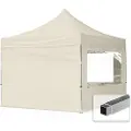 TOOLPORT 3x3m, aluminium, easy-up-pavillon, 4 sidedele, creme