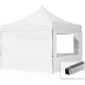 TOOLPORT 3x3m, aluminium, easy-up-pavillon, 4 sidedele, hvid