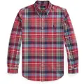 Ralph Lauren Polo Ralph Laurentil mænd. 710P00629002 Oxford Custom Fit ternet skjorte rød (XL), Casual, Bomuld, Lange ærmer