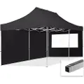 TOOLPORT 3x6m, aluminium, easy-up-pavillon, 2 sidedele, sort