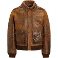 Ralph Lauren Polo Ralph Laurentil mænd. 710970574001 Aviatorjakke i brunt læder (L), Casual