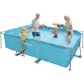 Vevor Frame Overground Swimming Pool, 3 x 2 x 0,762 m Rektangulær stålramme, Stor rektangulær udendørs familiepool til baghaven, Nem at samle, Rustbestandig, 3959,54 L vandkapacitet, Blå