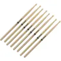 Promark Rebound 5B Hickory Drumsticks Acorn Wood Tip 4 Pair Value Bundle