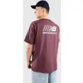 New Balance Athletics Multi Color Logo T-shirt rød