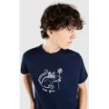 Autumn Headwear Happy Cat T-shirt blå
