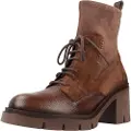 Hispanitas Hispanitastil kvinder. HI254281 Zurich Rock Læder Ankelstøvler brun (41), 5-8 cm, Lynlås, Casual