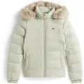 Tommy Hilfiger Tommy Jeanstil kvinder. DW0DW18312 Lysegrøn quiltet dunjakke (L), Casual, Nylon