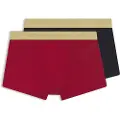Hugo Boss BOSStil mænd. 50546758 Sæt 3 Boxershorts Guld Mono G rød (XXL), Afslappet, Bomuld, Blå