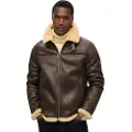 Superdry Superdrytil mænd. M5012141A Brun aviatorjakke (L), Casual, Genanvendt polister, Bæredygtig