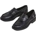 Pepe Jeans Pepe Jeanstil kvinder. PLS100006 Judy Snake læder loafers sort (41), Fast, Ingen, Casual