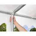 TOOLPORT 5x16m, Partytelt, PVC-teltdug, hvid, med bundramme