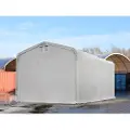 TOOLPORT 5x8m, Telthal, PVC-teltdug, grå, med statikpakke (beton undergrund)