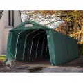 TOOLPORT 3,3x9,6m, Garagetelt, PVC-teltdug, mørkegrøn, med statikpakke (beton undergrund)