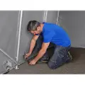 TOOLPORT 1,6x2,4m, Garagetelt, PVC-teltdug, grå, uden statikpakke