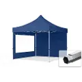 TOOLPORT 3x3m, aluminium, easy-up-pavillon, 2 sidedele, mørkeblå