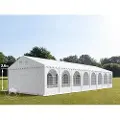 TOOLPORT 5x16m, Partytelt, PVC-teltdug, hvid, med bundramme