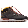 Timberland Timberlandtil drenge. TB0A64G80331 Field Trekker grå mid-top lædersko med snørebånd (34), Fast, Blonder, Casual, Sport, Udendørs, børnetøj