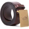 Ralph Lauren Polo Ralph Laurentil mænd. 405691693002 Læderbælte med brunt spænde af hesteplade (40), Casual