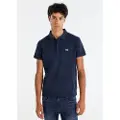 LOIS Jeans Lois Jeanstil mænd. 132553878 Basic kortærmet poloshirt med navy-logo (XXL), Casual, Bomuld, Korte ærmer, Blå