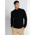 LOIS Jeans Lois Jeanstil mænd. 176533392 LOIS JEANS - Perkins trøje med krave og præget lomme sort (XXL), Casual, Bomuld, Lange ærmer