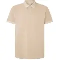 Pepe Jeans Pepe Jeanstil mænd. PM542099 New Oliver beige polo shirt (XXL), Casual, Bomuld, Korte ærmer, Bæredygtig