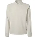 Pepe Jeans Pepe Jeanstil mænd. PM542213 New Oliver grå poloshirt (S), Casual, Bomuld, Lange ærmer
