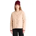 Timberland Timberlandtil kvinder. TB0A2QS6EYK1 Quiltet, vandtæt og modstandsdygtig beige vatteret jakke (XXL), Casual, Bomuld