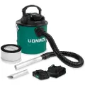 Vonroc Askestøvsuger - 20V | 12L | HEPA filter | Blæsefunktion | Til Pejs, Grill, Brændeovn | Inkl. 2x 2.0Ah akku og oplader