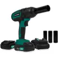 Vonroc Slagnøgle 20V - 400Nm Møtrikspænder | Kraftfuld & Præcis | 2300 omdr./min | Inkl. 2x 2.0Ah akku, oplader & 4 toppe