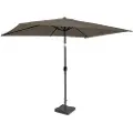 Vonroc Premium Stangparasol Rapallo 200x300cm - inkl. □ Betonfod og overtræk - rektanglær | Taupe