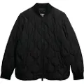 Superdry Superdrytil kvinder. W5011931A Kort quiltet foringsjakke sort (M), Casual, Polyester