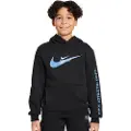 Nike Sportswear-hættetrøje i fleece til større børn - sort